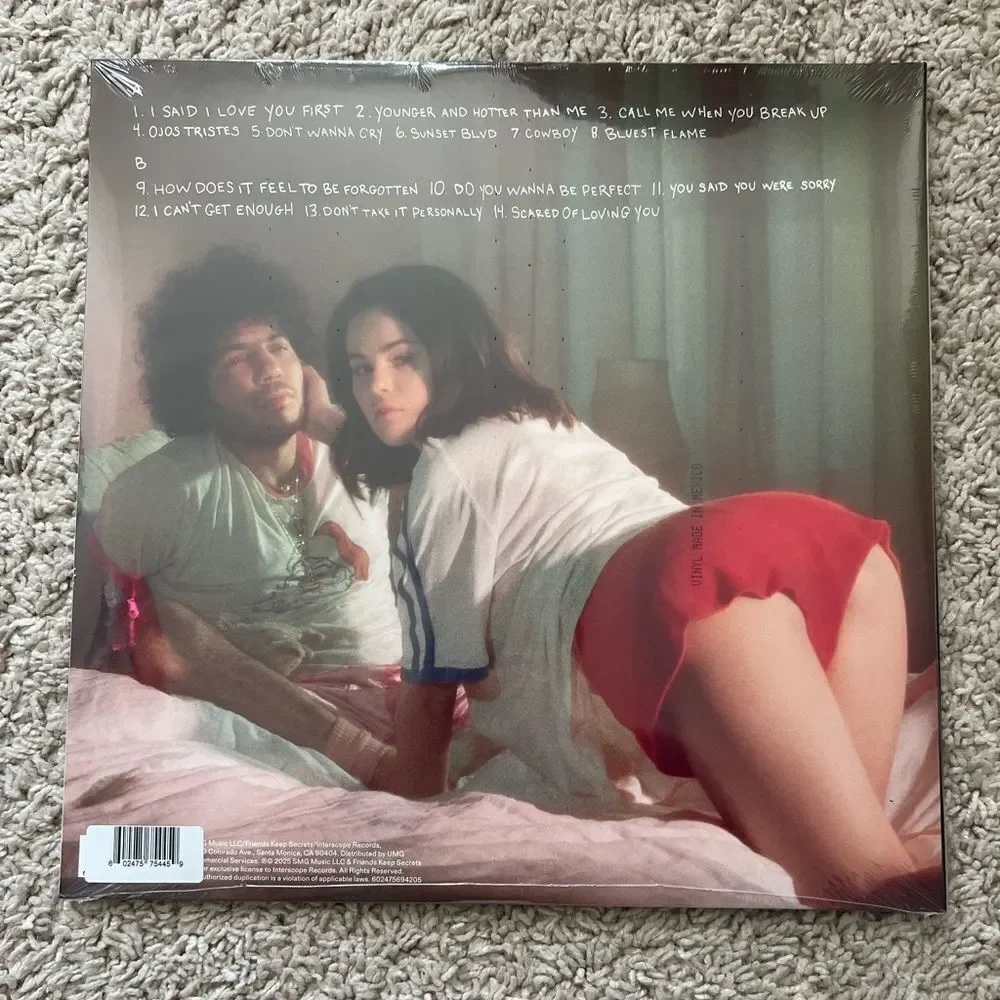 Selena Gomez Signed “I said I Love You First” Candy Cane Red Vinyl LP